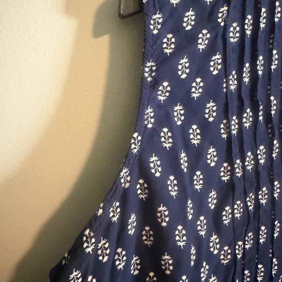 beachlunchlounge Navy Blue White Floral Sleeveless Flowy Boho dress size XL - Picture 4 of 11